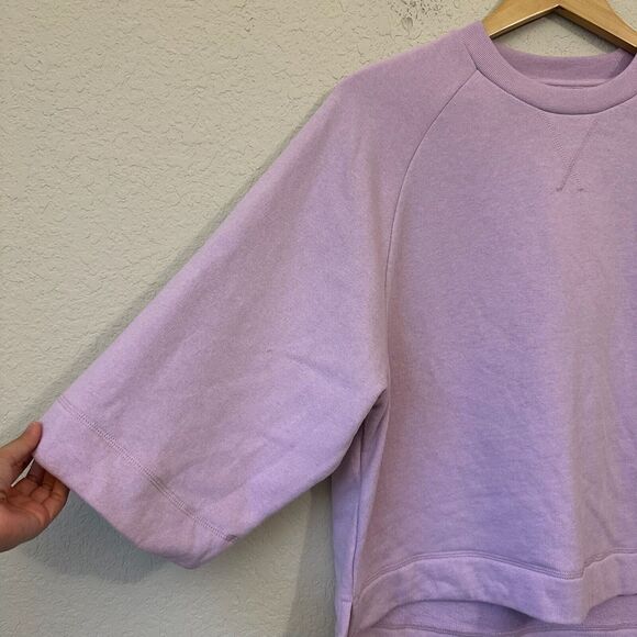 GANNI Isoli Oversized Raglan Sweatshirt in Orchid Blossom - Picture 5 of 12